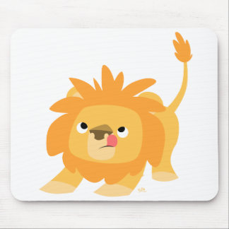 Tapis De Souris Prêt pour le printemps Cartoon Lion mousepad