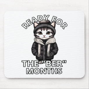 Tapis De Souris Prêt Pour Les Mois Bers Feuilles Automne Kit D'Hiv