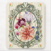 Tapis De Souris Pretty beautiful antique frame wonderful flowers (Devant)
