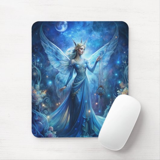 Tapis De Souris Pretty Fairy in Blue (Avec souris)