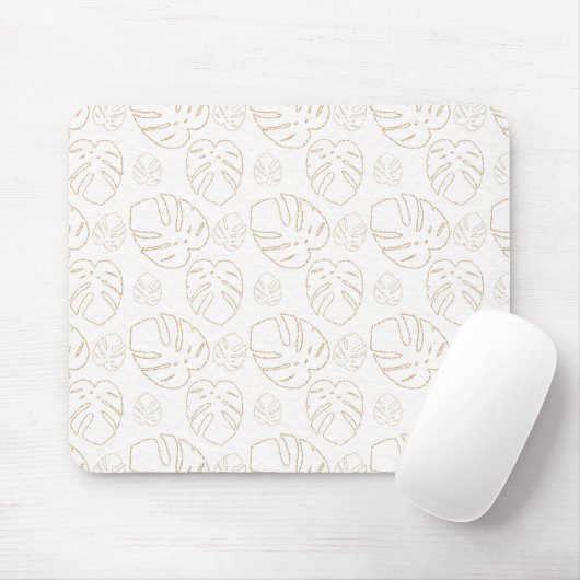 Tapis De Souris Pretty Gold Leaf Motif Pad (Avec souris)