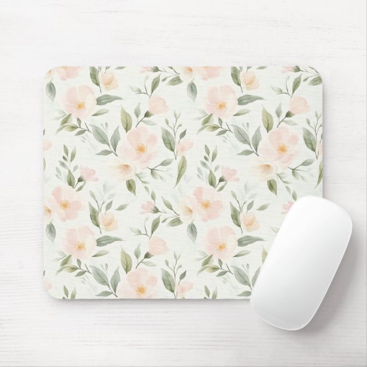 Tapis De Souris Pretty Peach Flowers (Avec souris)