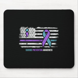 Tapis De Souris Prévention du suicide drapeau américain Sensibilis