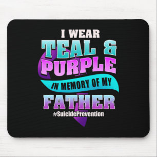 Tapis De Souris Prévention Du Suicide Pour Le Ruban Purple Turquoi