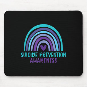 Tapis De Souris Prévention du suicide sensibilisation avec arc-en-