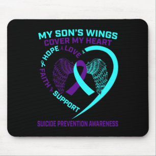 Tapis De Souris Prévention turquoise Et Violente Du Suicide Fils H