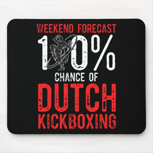 Tapis De Souris Prévisions de week-end 100% de chance de Muay Thai (Devant)