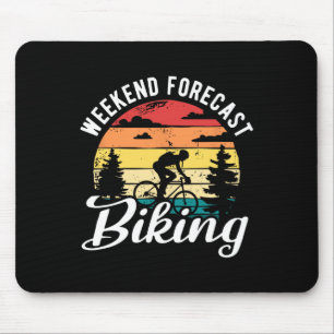 Tapis De Souris Prévisions de week-end de vélo en descente cyclism