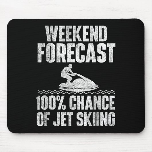 Tapis De Souris Prévisions de week-end pour le Jet Ski - Vacances (Devant)