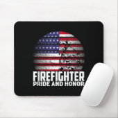 Tapis De Souris Pride And Honor Fireman Gift Proud Firefighter Quo (Avec souris)