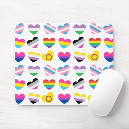 Tapis De Souris Pride Hearts Mousepad (Avec souris)