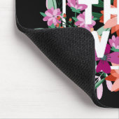 Tapis De Souris Pride lesbienne rose blanche orange florale (Coin)