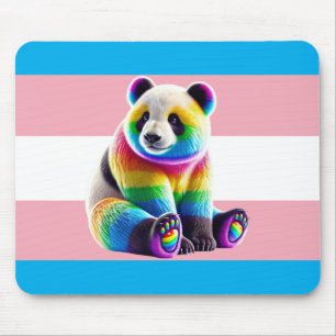Tapis De Souris Pride transgenre Flag with Rainbow Panda
