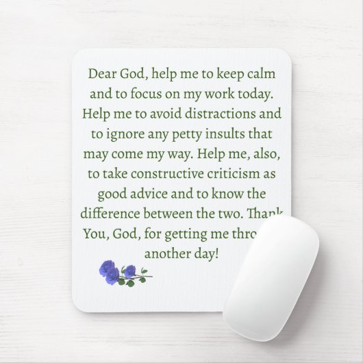 Tapis De Souris Prière personnalisée (Avec souris)