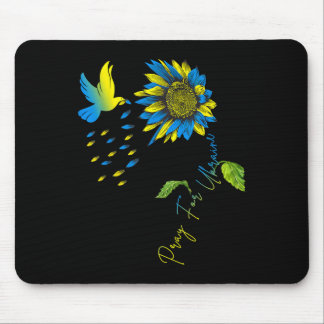 Tapis De Souris Priez pour le tournesol du drapeau ukrainien Ukrai