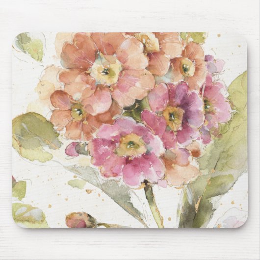 Tapis De Souris Primevère rose et orange (Devant)