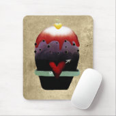 Tapis de souris primitif à cupcakes fraise et crèm (Avec souris)