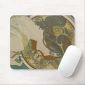Tapis De Souris Primrose par Alphonse Mucha (1899) (Avec souris)