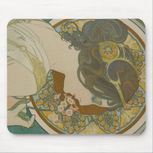 Tapis De Souris Primrose par Alphonse Mucha (1899)