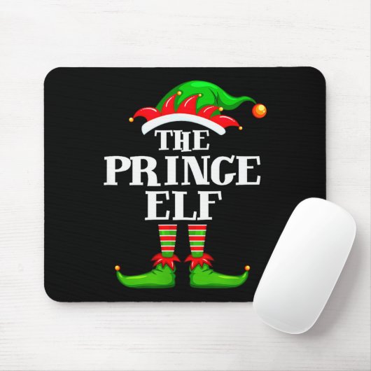 Tapis De Souris Prince Elf Matching Family Group Christmas Party P (Avec souris)