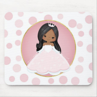 Tapis De Souris Princesse afro-américaine rose
