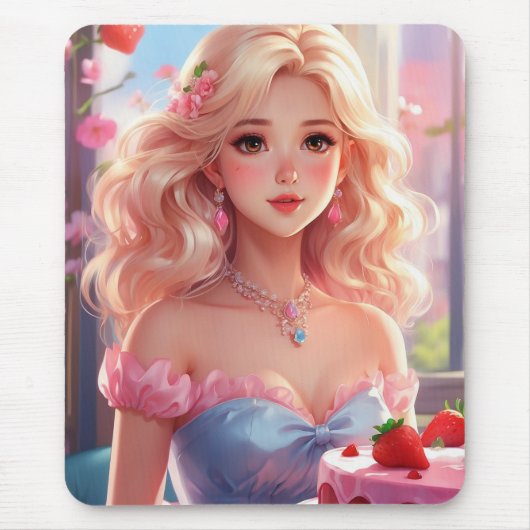 Tapis De Souris princesse d'anniversaire (Devant)