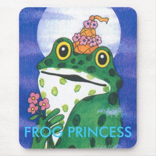 TAPIS DE SOURIS PRINCESSE DE GRENOUILLE. (Devant)