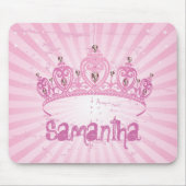 Tapis De Souris Princesse rose Crown Tiara Personalized Mousepad (Devant)