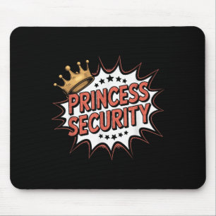 Tapis De Souris Princesse Sécurité Rétro Anniversaire Papa & M