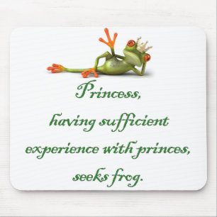 Tapis De Souris Princesse Seeks Grenouille Mousepad