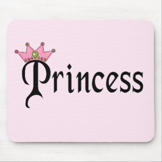 Tapis De Souris Princesse Texte avec Couronne