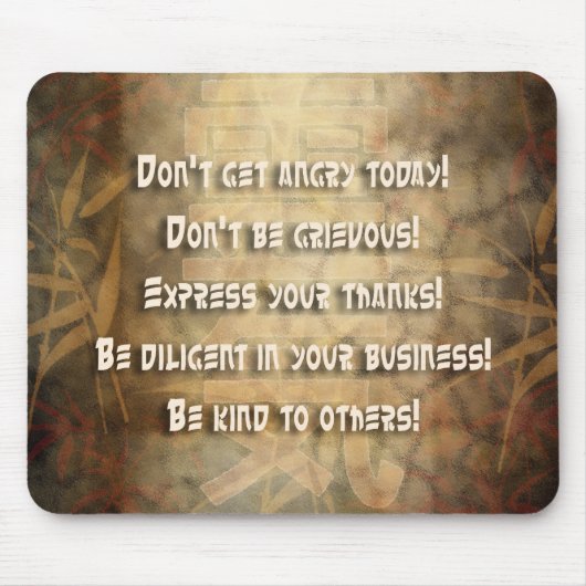 Tapis De Souris Principes de REIKI Usui (Devant)
