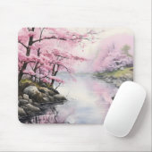 Tapis De Souris Printemps du fleuve Sakura (Avec souris)