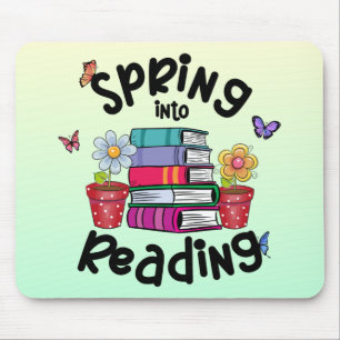 Tapis De Souris Printemps En Lecture