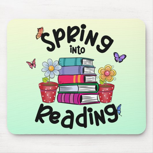 Tapis De Souris Printemps En Lecture (Devant)