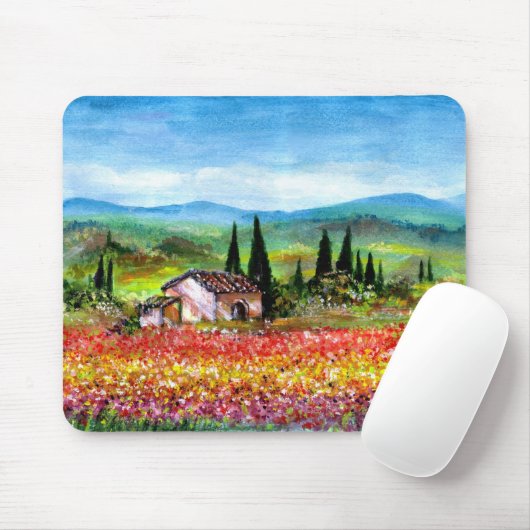 Tapis De Souris PRINTEMPS EN TOSCANE - Customisé (Avec souris)