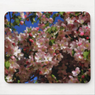 Tapis De Souris Printemps rose fleurit Art Floral
