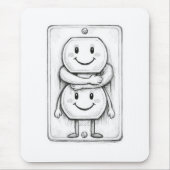 Tapis De Souris Prise électrique câlin (Devant)