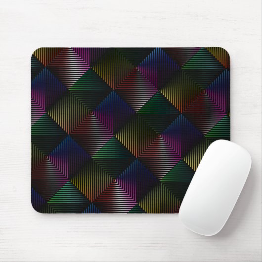 Tapis De Souris Prison arc-en-ciel en noir (Avec souris)