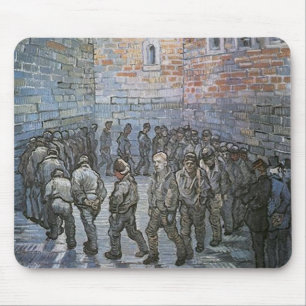 Tapis De Souris Prisonniers Exercice par Vincent van Gogh
