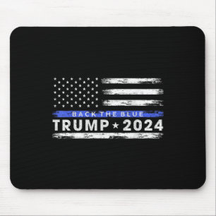 Tapis De Souris Pro Trump 2024 Retour La Ligne Bleue Bleue Légère 
