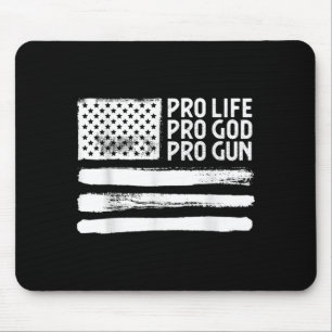 Tapis De Souris Pro vie pro dieu pro usa patriote 