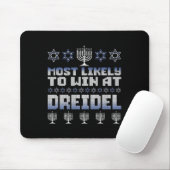 Tapis De Souris Probablement Gagner À Dreidel Funny Hanoukka Match (Avec souris)
