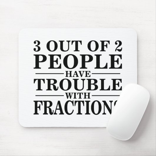 Tapis De Souris Problème avec des fractions (Avec souris)