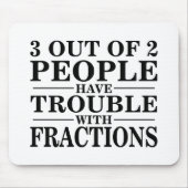 Tapis De Souris Problème avec des fractions (Devant)