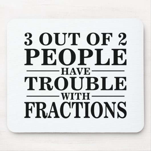 Tapis De Souris Problème avec des fractions (Devant)