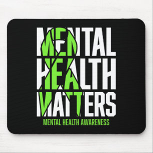 Tapis De Souris Problèmes de santé Green Ribon Mental Health Award