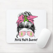 Tapis De Souris Problèmes de santé mentale Bun Sensibilisation à l (Avec souris)