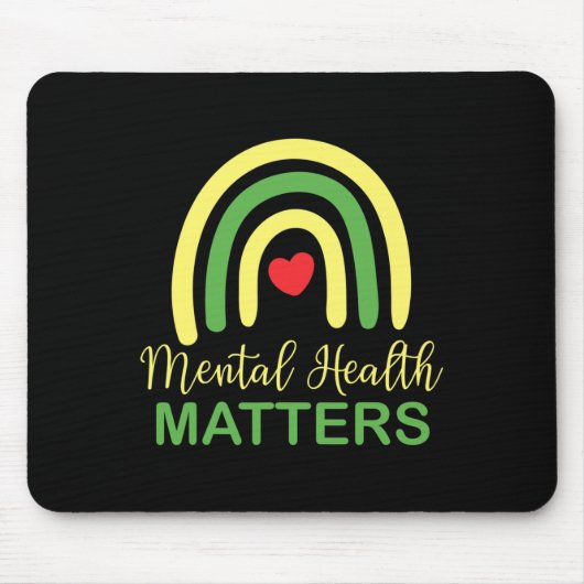 Tapis De Souris Problèmes de santé Rainbow Retro Sensibilisation n (Devant)