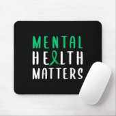 Tapis De Souris Problèmes de santé Ruban vert (Avec souris)